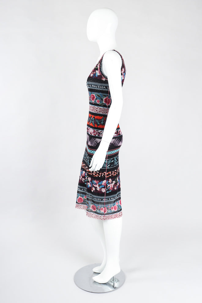 Recess Los Angeles Vintage Jean Paul Gaultier Soleil Butterfly Floral Mesh Tank Dress