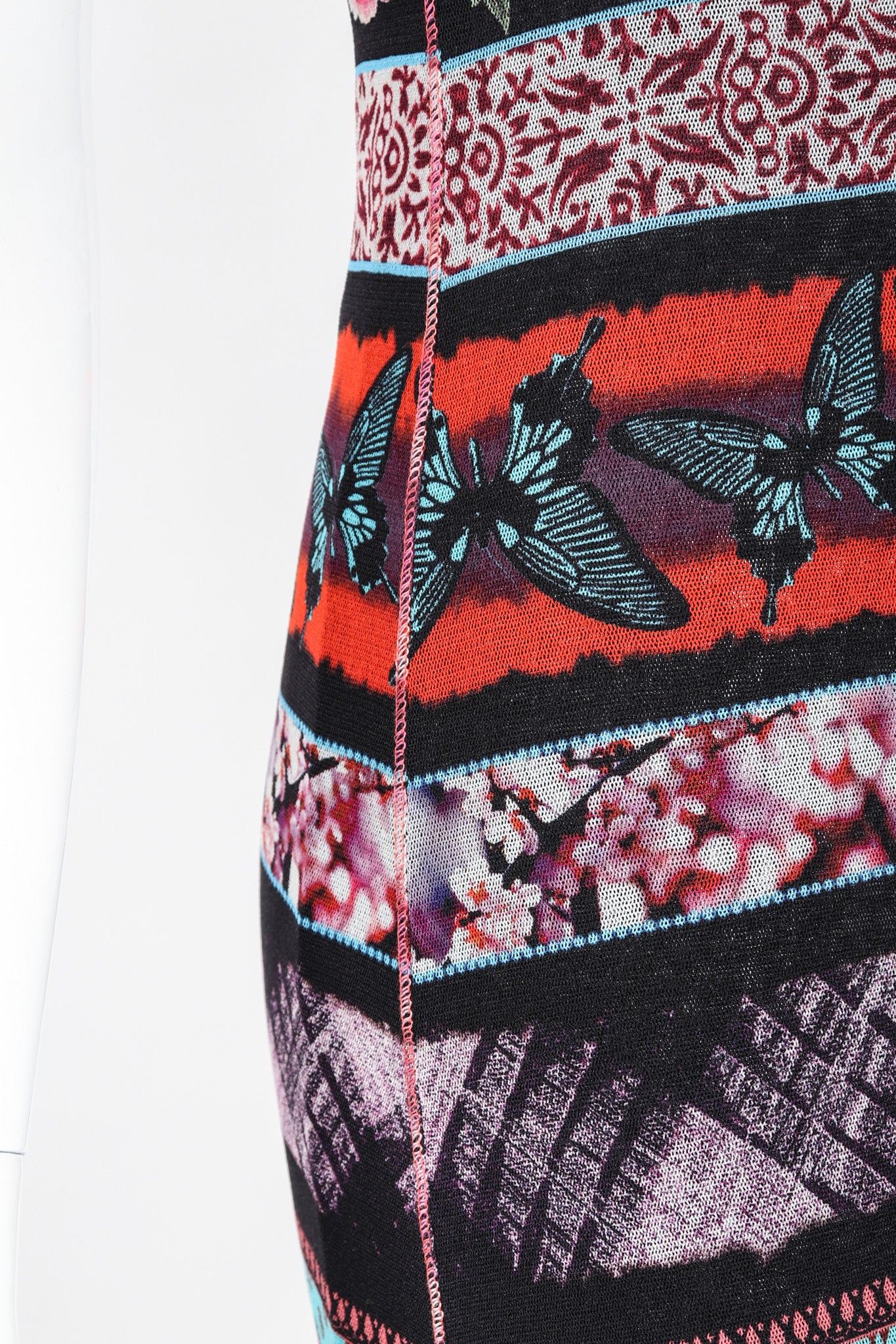 Recess Los Angeles Vintage Jean Paul Gaultier Soleil Butterfly Floral Mesh Tank Dress