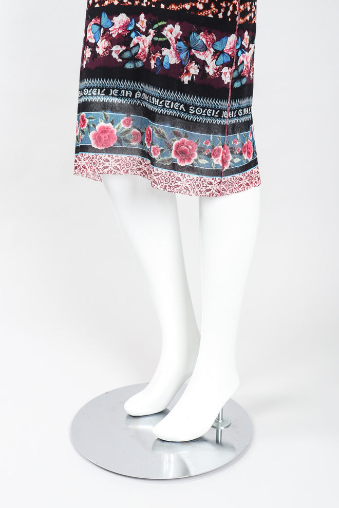 Recess Los Angeles Vintage Jean Paul Gaultier Soleil Butterfly Floral Mesh Tank Dress