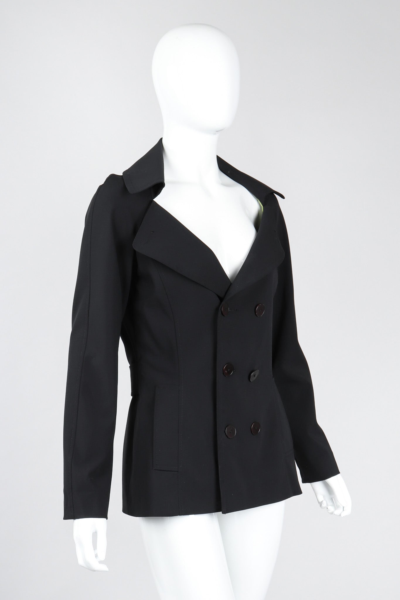 Recess Los Angeles Vintage Jean Paul Gaultier Diamond Collar Sailor Peacoat