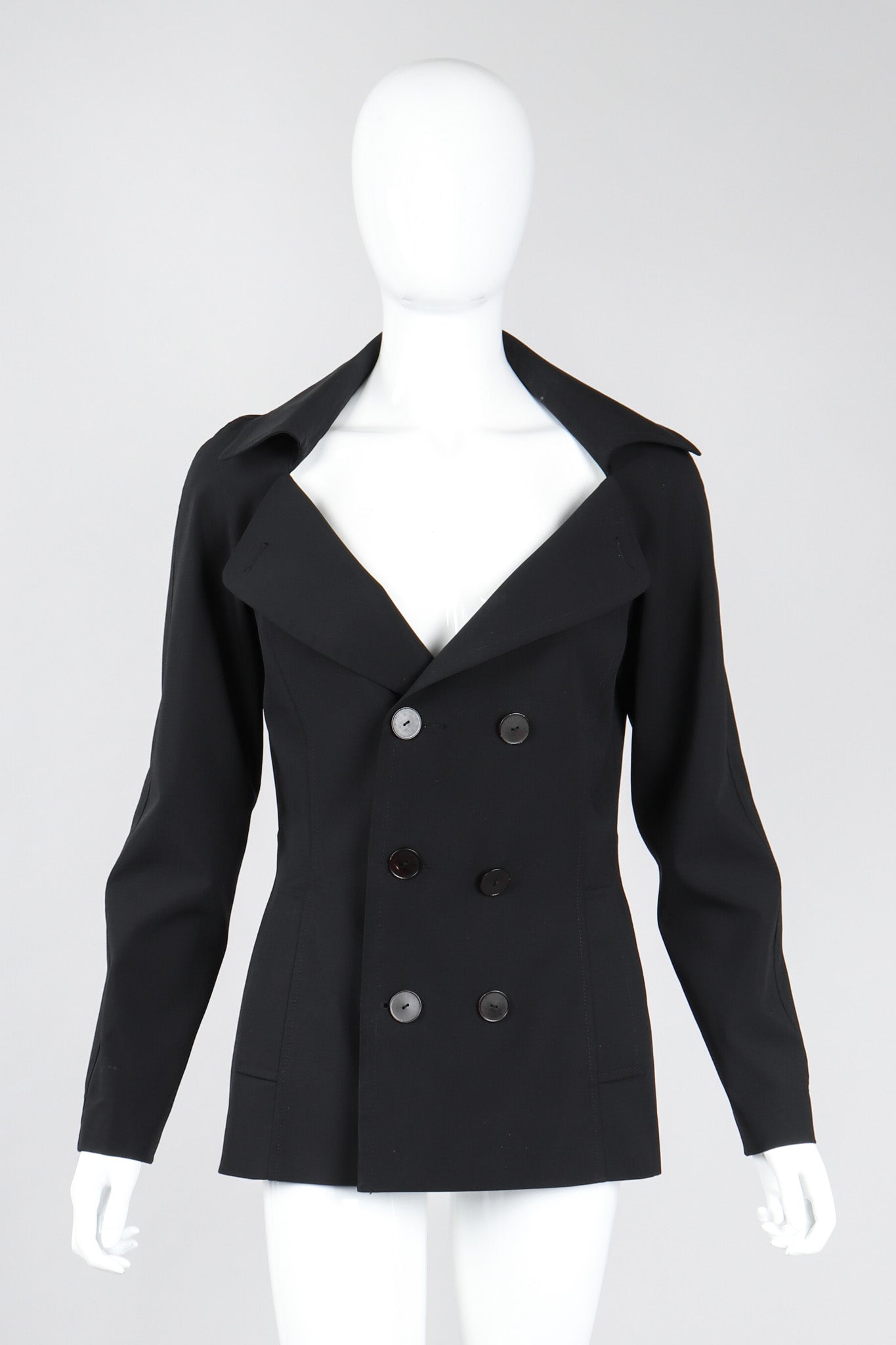 Recess Los Angeles Vintage Jean Paul Gaultier Diamond Collar Sailor Peacoat