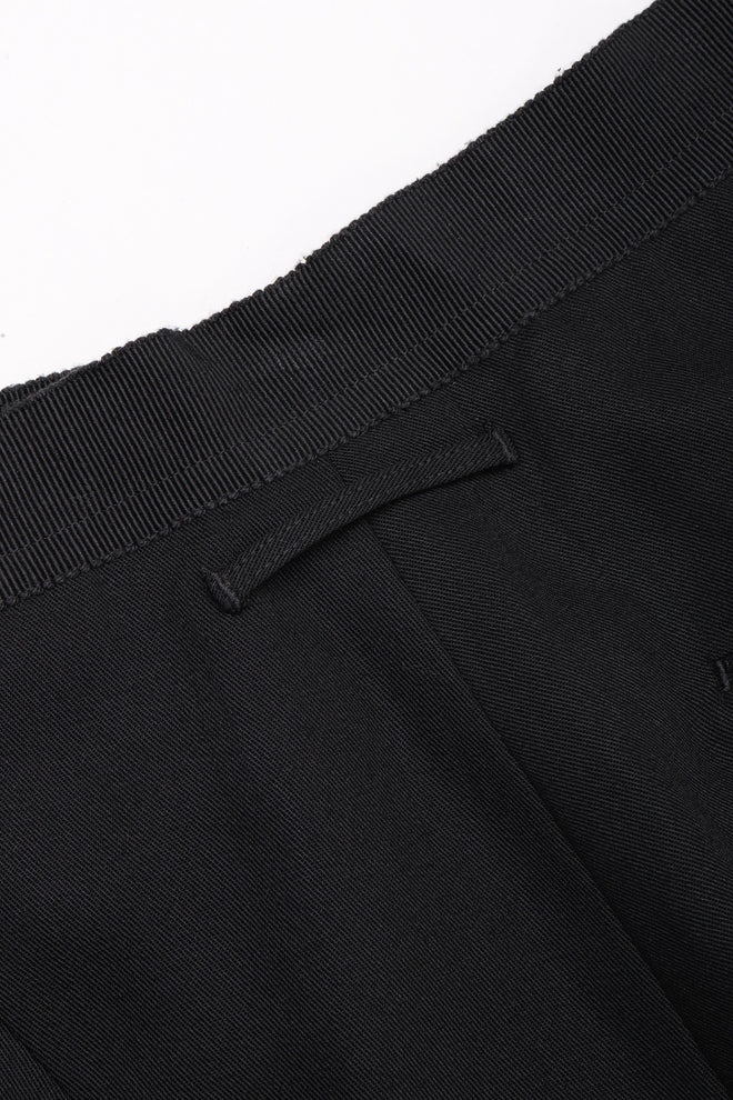 Recess Los Angeles Vintage Jean Paul Gaultier Slim Silhouette Diagonal Waist Strip Bands Black Lace Up Corset Button Fly