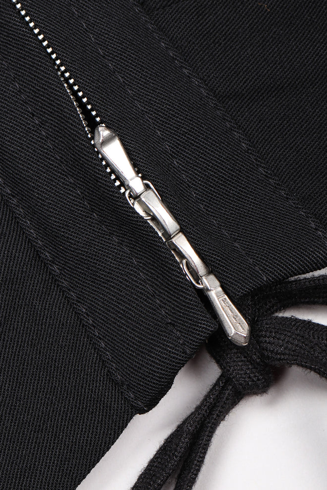 Recess Los Angeles Vintage Jean Paul Gaultier Slim Silhouette Diagonal Waist Strip Bands Black Lace Up Corset Button Fly