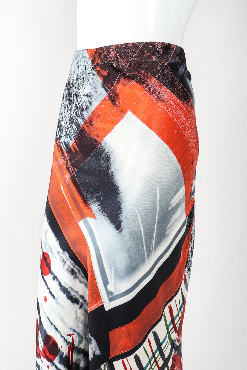 Recess Designer Consignment Vintage Jean Paul Gaultier Watercolor Blood Splatter Skirt Los Angeles Resale