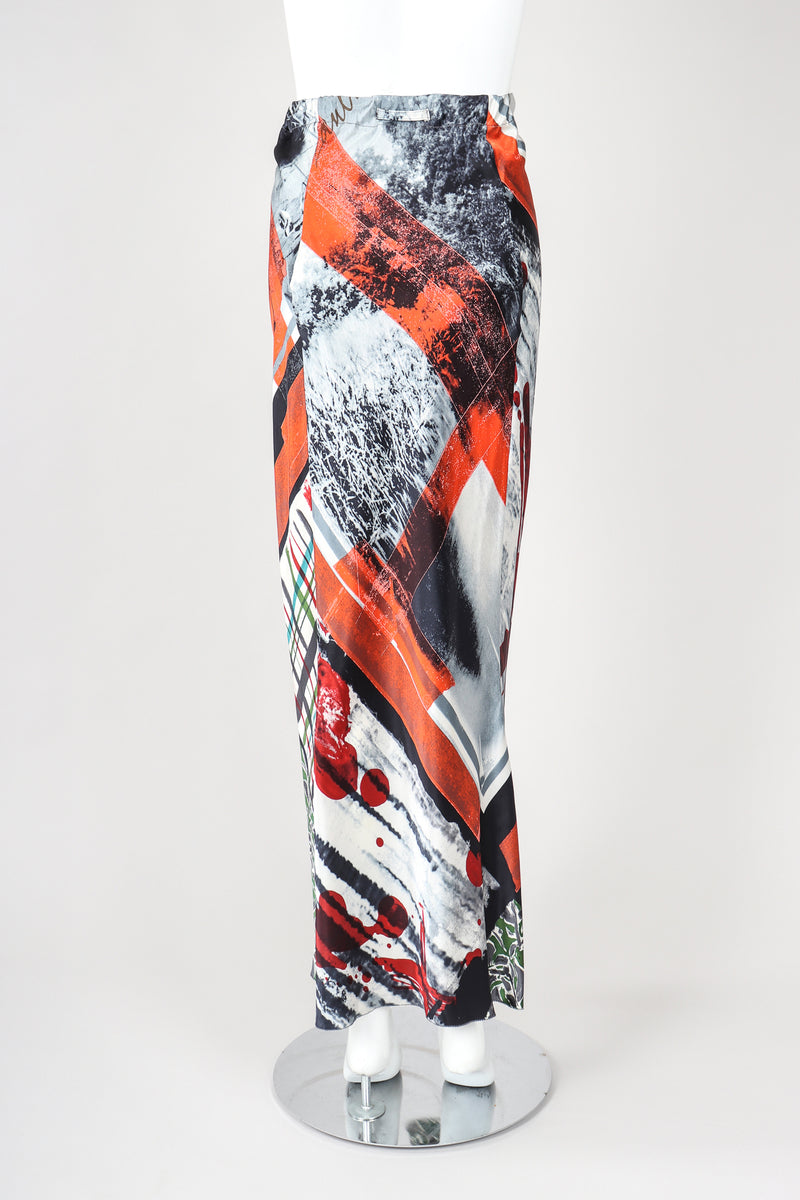 Recess Designer Consignment Vintage Jean Paul Gaultier Watercolor Blood Splatter Skirt Los Angeles Resale
