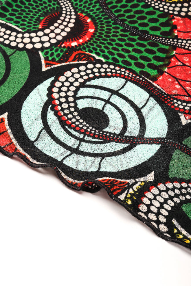 Recess Los Angeles Designer Consignment Vintage Jean Paul Gaultier Soleil African Wax Print Mesh Tank