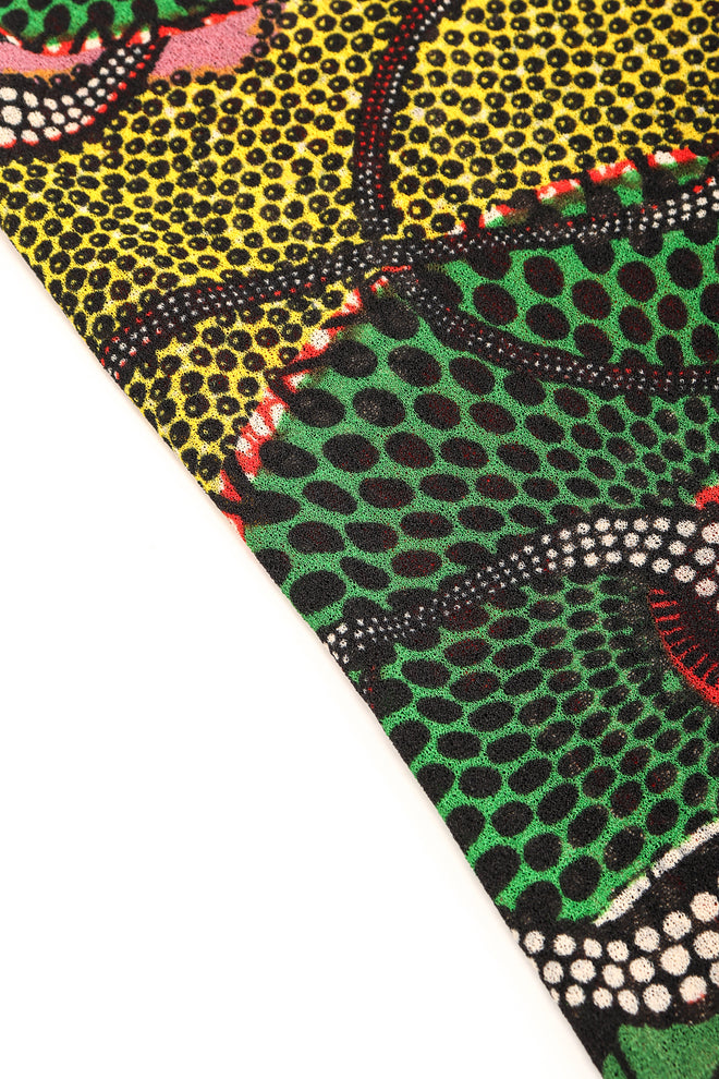 Recess Los Angeles Designer Consignment Vintage Jean Paul Gaultier Soleil African Wax Print Mesh Tank
