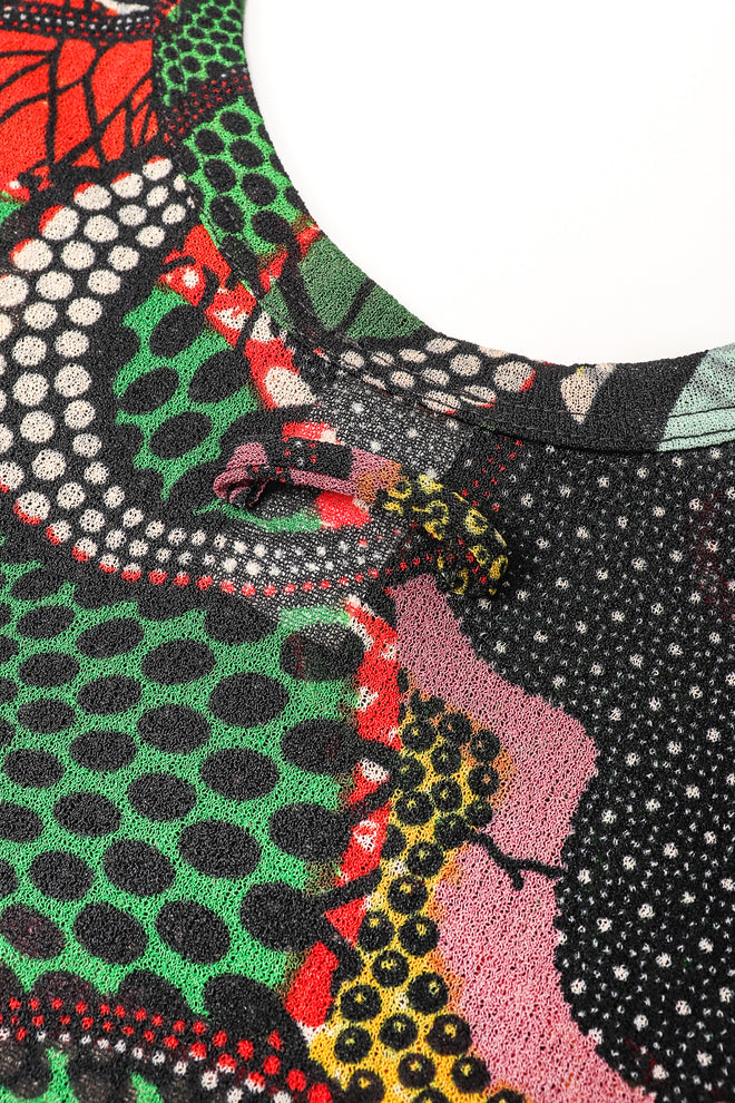 Recess Los Angeles Designer Consignment Vintage Jean Paul Gaultier Soleil African Wax Print Mesh Tank