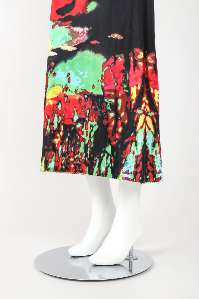 Recess Designer Consignment Vintage Jean Paul Gaultier S/S 2000 Abstract Photo Triple Exposure Rasta Skirt Los Angeles Resale