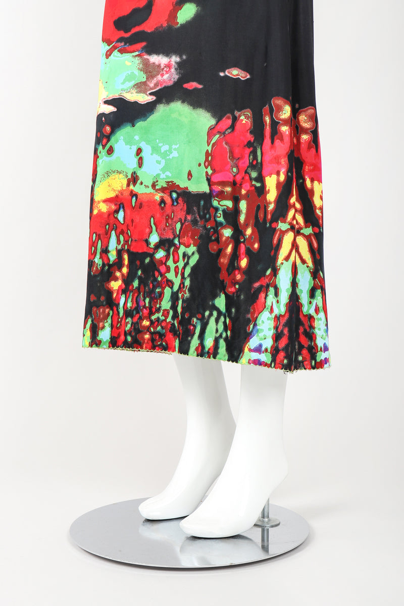 Recess Designer Consignment Vintage Jean Paul Gaultier S/S 2000 Abstract Photo Triple Exposure Rasta Skirt Los Angeles Resale