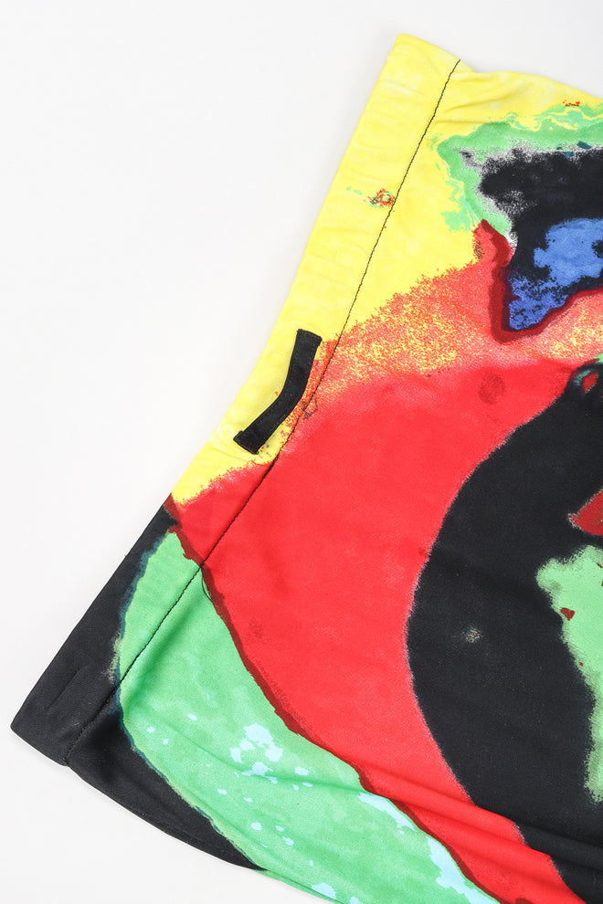 Recess Designer Consignment Vintage Jean Paul Gaultier S/S 2000 Abstract Photo Triple Exposure Rasta Skirt Los Angeles Resale