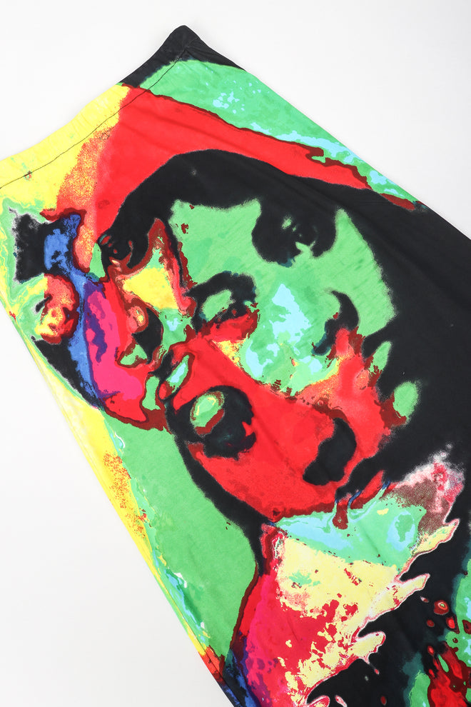 Recess Designer Consignment Vintage Jean Paul Gaultier S/S 2000 Abstract Photo Triple Exposure Rasta Skirt Los Angeles Resale