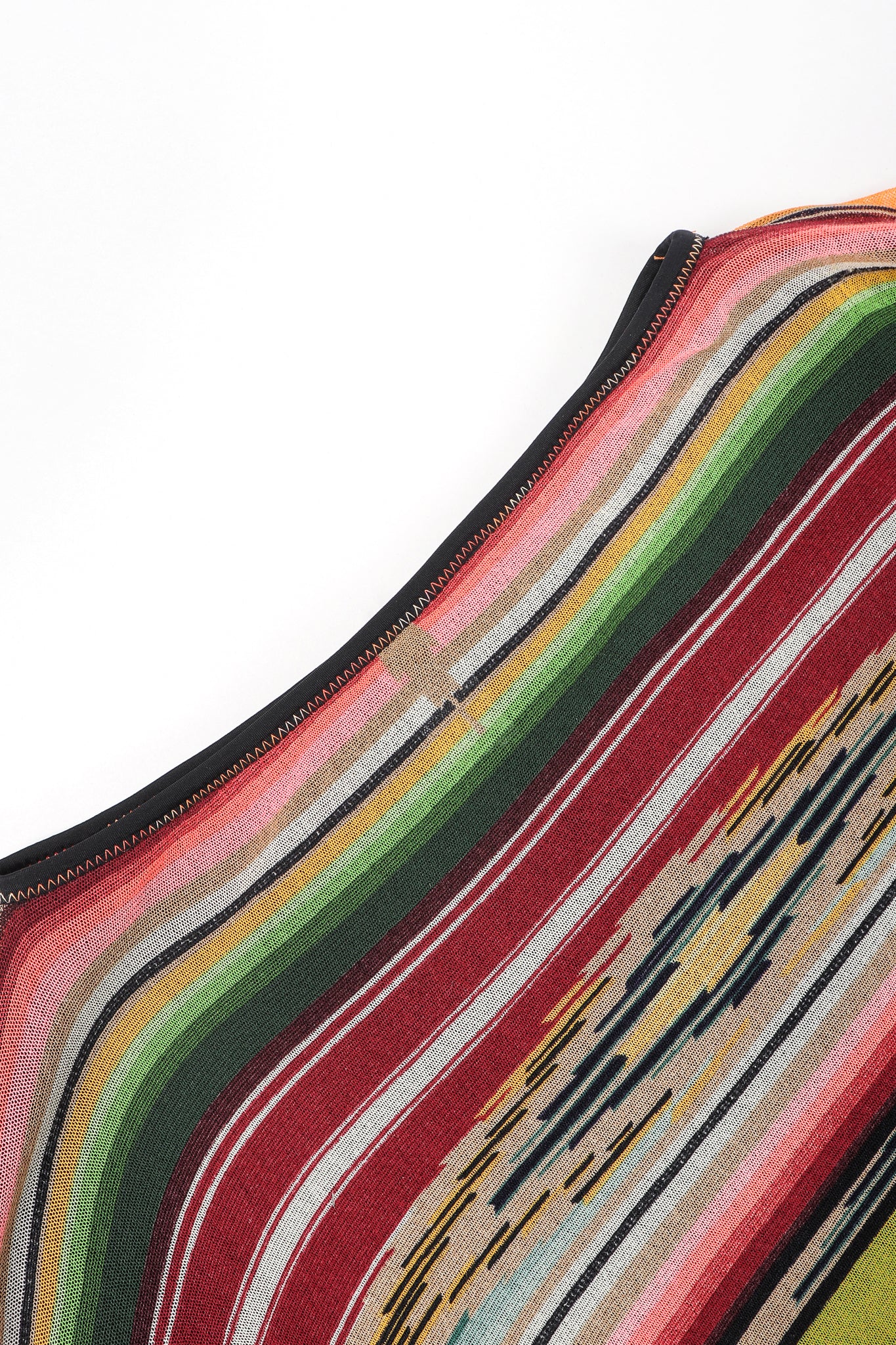 Vintage Jean Paul Gaultier Soleil Mesh Native Folk Striped Poncho – Recess