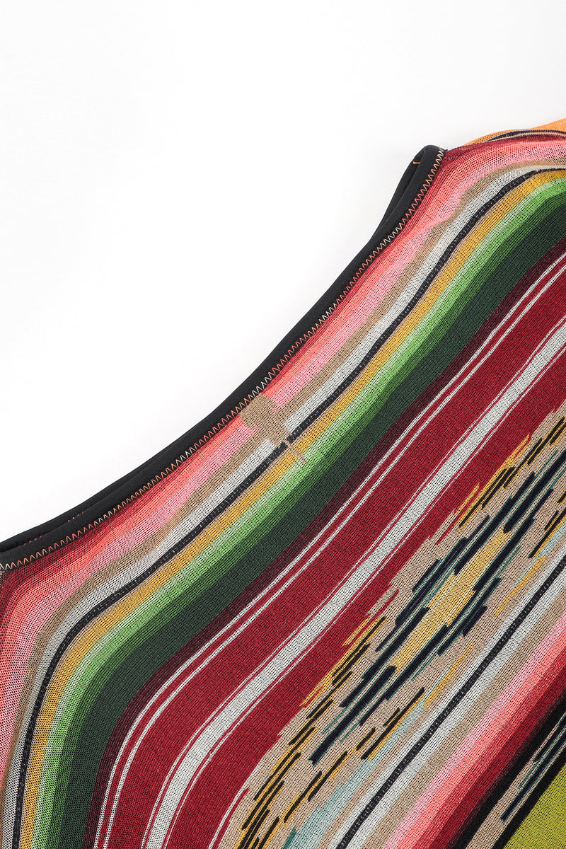 Recess Designer Consignment Vintage Jean Paul Gaultier Soleil Mesh Native Folk Striped Poncho Los Angeles Resale