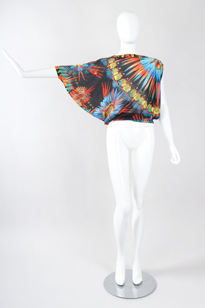 Recess Los Angeles Vintage Jean Paul Gaultier Soleil Soleil Asymmetrical Mesh Batwing Top