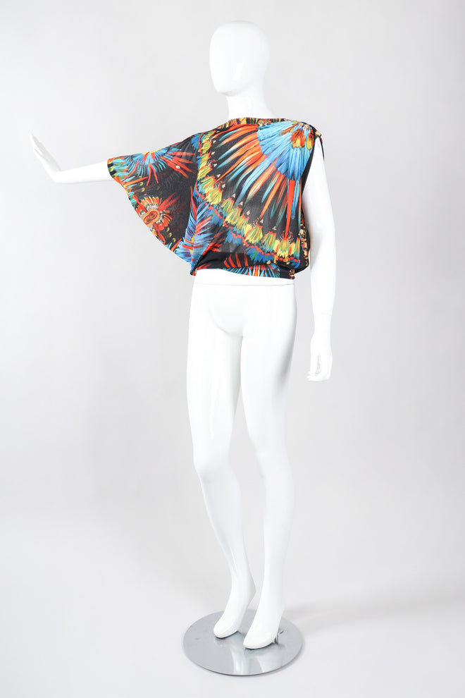 Recess Los Angeles Vintage Jean Paul Gaultier Soleil Soleil Asymmetrical Mesh Batwing Top