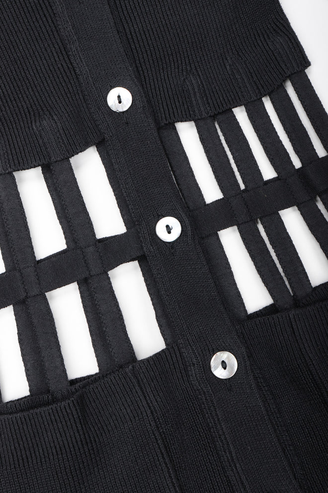 Recess Los Angeles Vintage Jean Paul Gaultier Corset Cage Cardigan Sweater