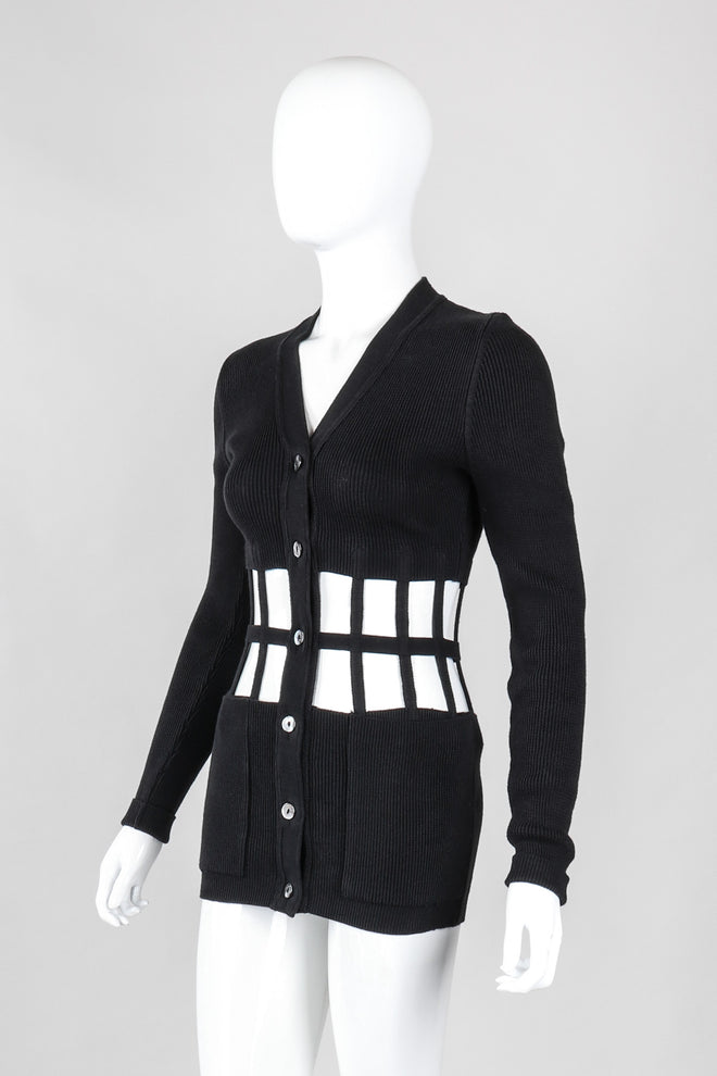 Recess Los Angeles Vintage Jean Paul Gaultier Corset Cage Cardigan Sweater