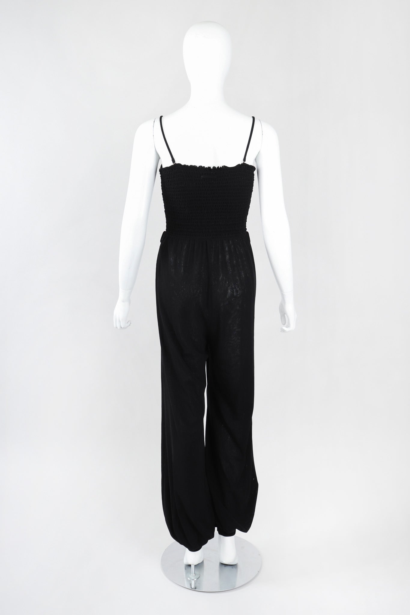 Recess Los Angeles Vintage Jean Paul Gaultier Soleil Convertible Shirred Mesh Harem Jumpsuit
