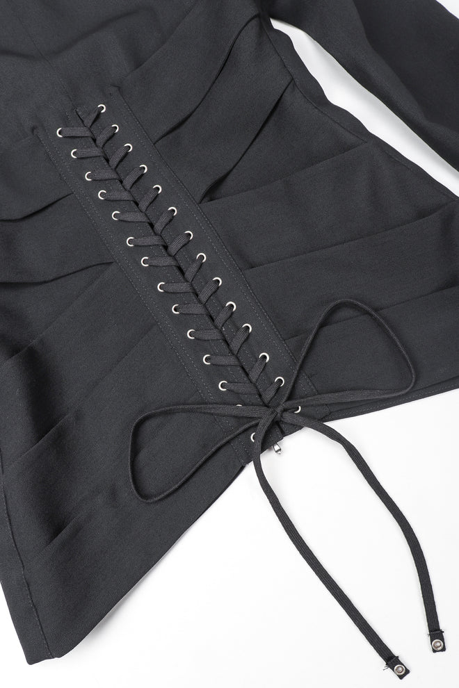 Recess Designer Consignment Vintage Jean Paul Gaultier Femme Wool Corset Waist Jacket Suiting Los Angeles Resale