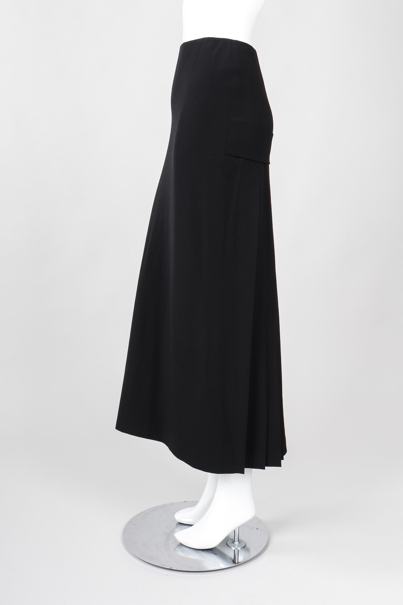 Recess Los Angeles Vintage Jean Paul Gaultier Wool Pleat Back Goth Skirt
