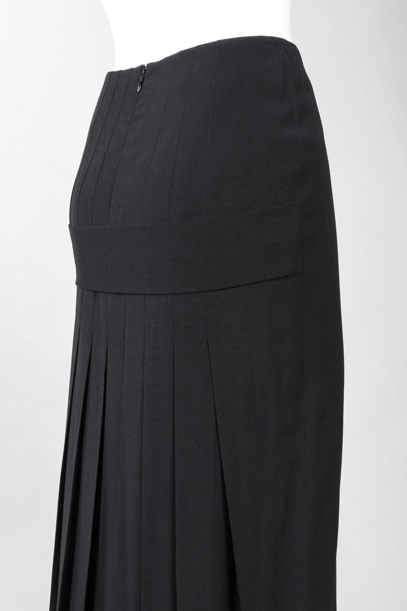 Recess Los Angeles Vintage Jean Paul Gaultier Wool Pleat Back Goth Skirt