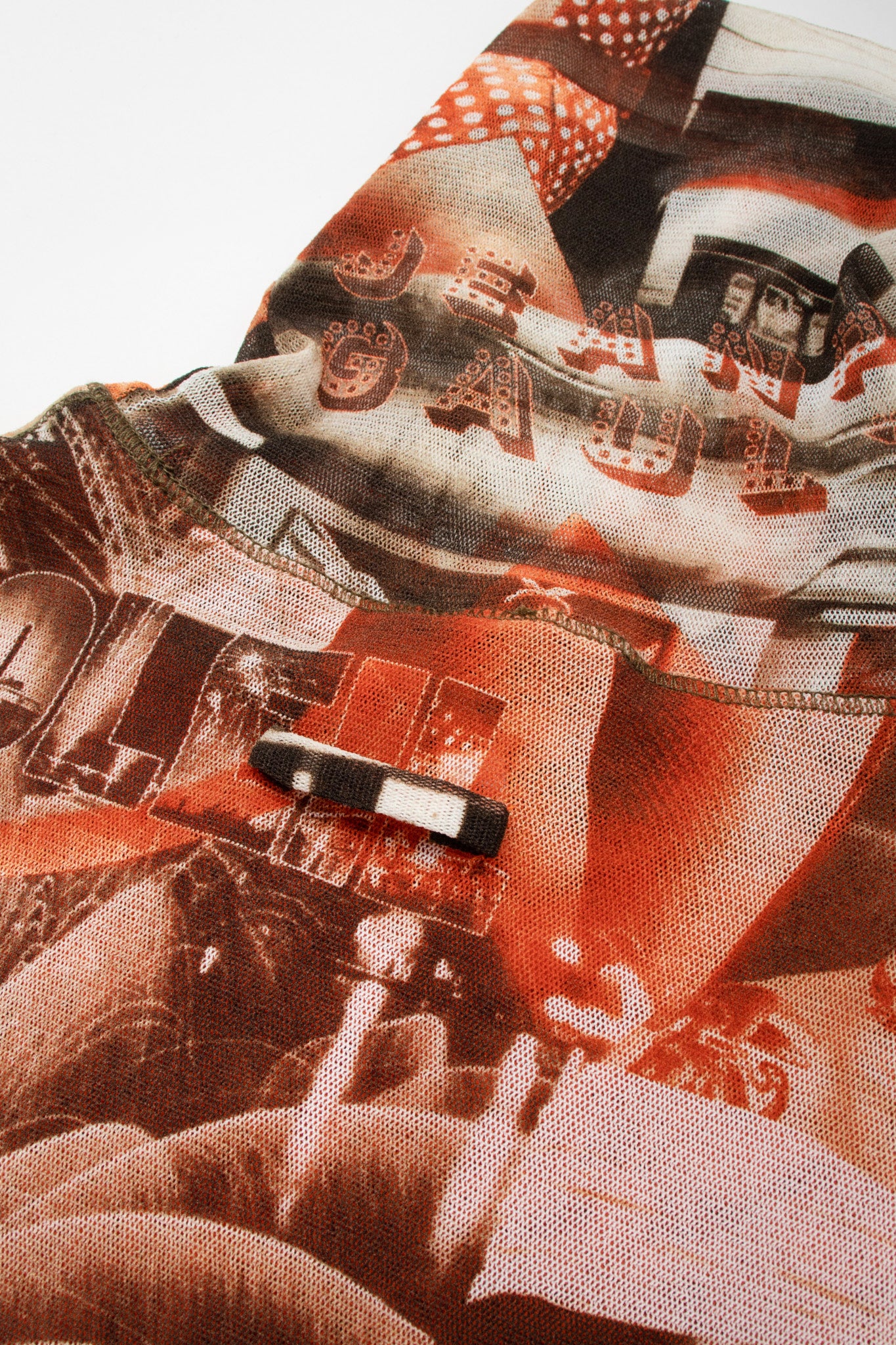 Recess Los Angeles Vintage Jean Paul Gaultier Soleil Sepia Cinema Mesh Sleeveless Top
