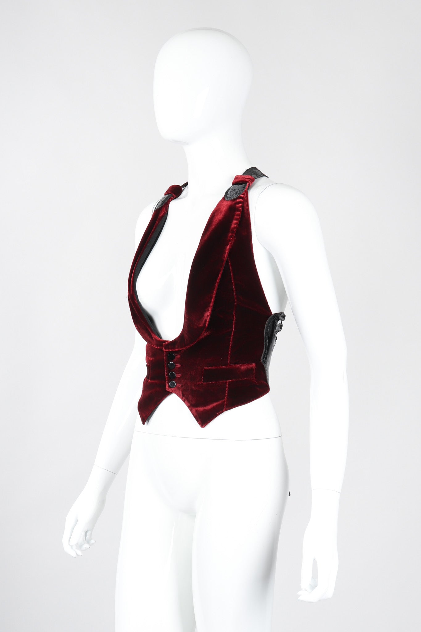 Recess Los Angeles Vintage Jean Paul Gaultier Velvet Corset Vest