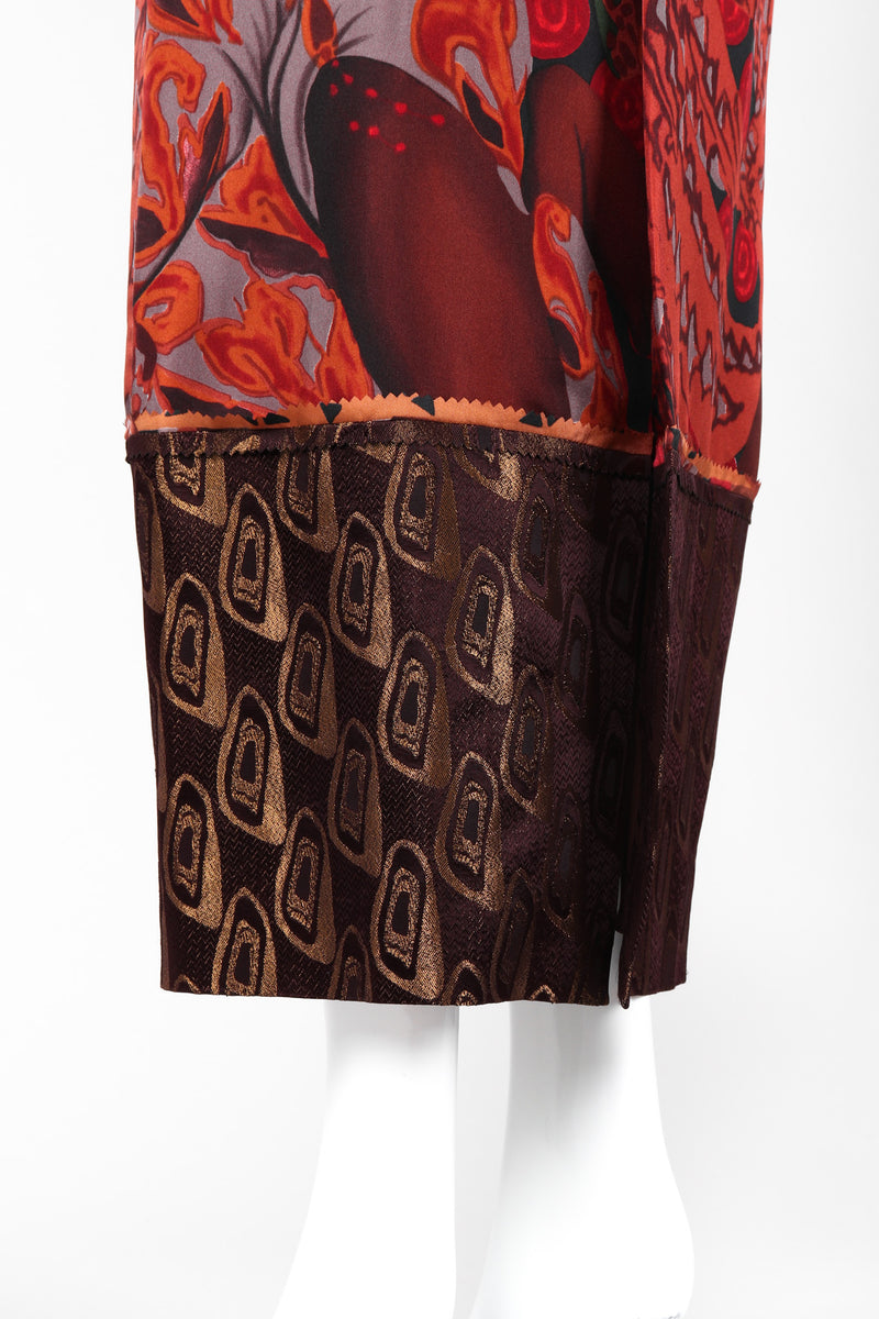 Recess Los Angeles Vintage Jean Paul Gaultier Chut Thai Mixed Print Silk Column Skirt Thai 
