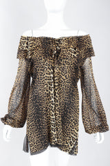 Recess Los Angeles Designer Consignment Vintage Jean Paul Gaultier Soleil Soleil Leopard Mesh Minidress Tunic