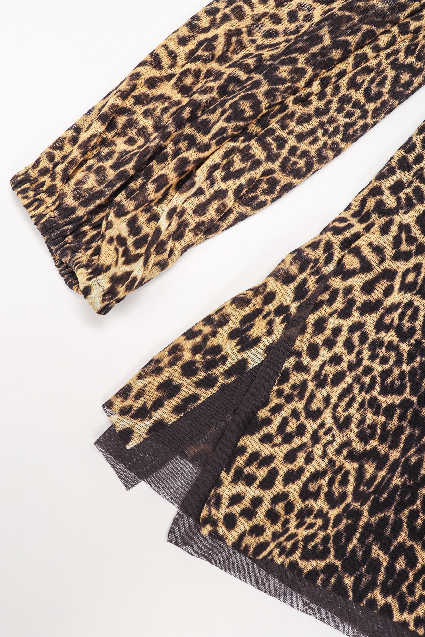 Recess Los Angeles Designer Consignment Vintage Jean Paul Gaultier Soleil Soleil Leopard Mesh Minidress Tunic