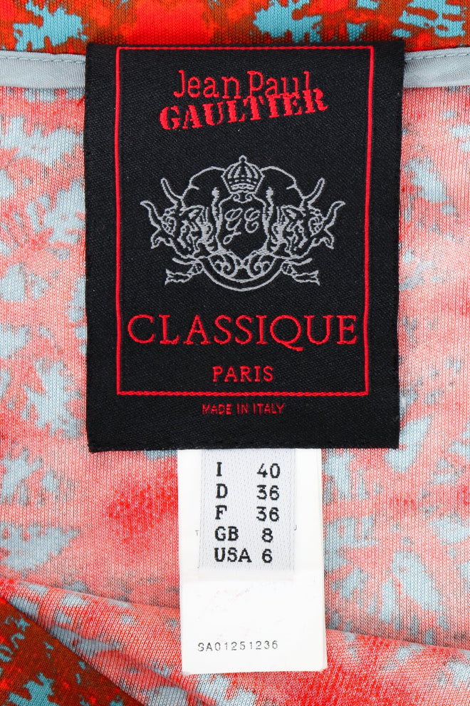 Vintage Jean Paul Gaultier Abstract Ruffle Midi Skirt Label at Recess