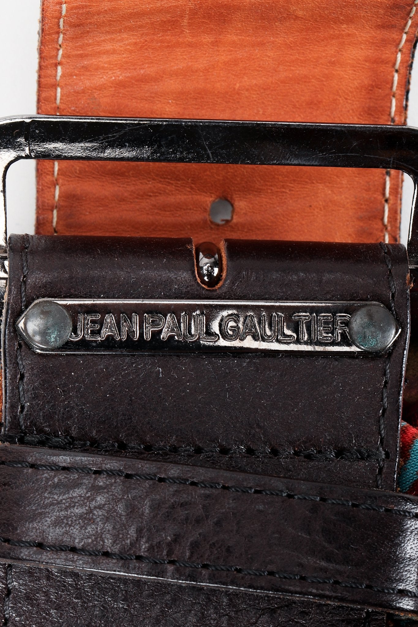 Vintage Jean Paul Gaultier Abstract Ruffle Midi Skirt Belt Buckle at Recess