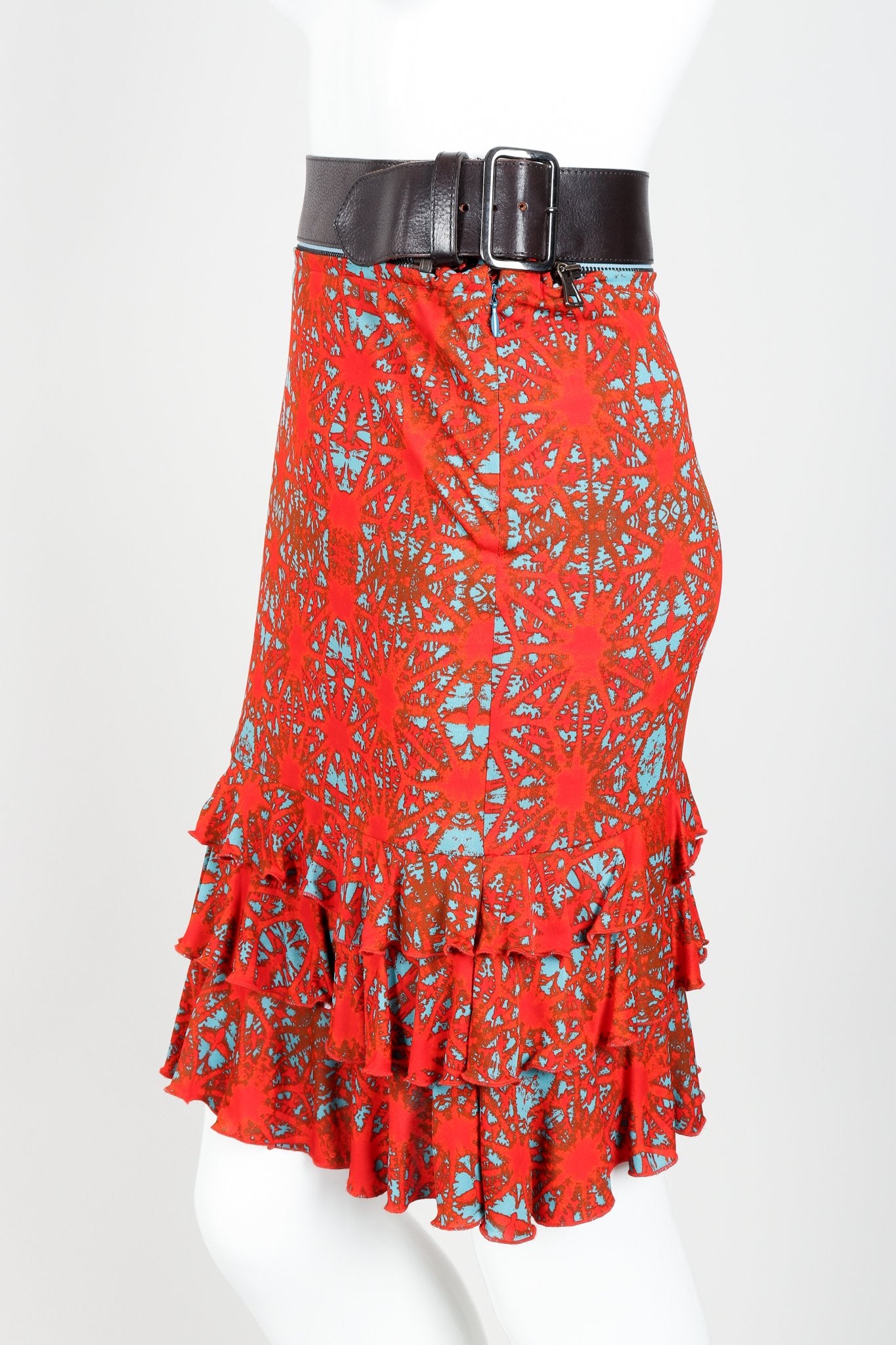 Vintage Jean Paul Gaultier Abstract Ruffle Midi Skirt Crop Skirt at Recess