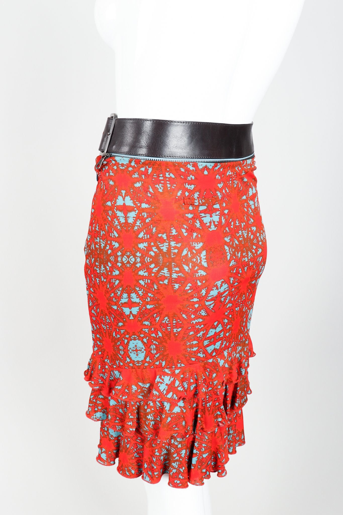 Vintage Jean Paul Gaultier Abstract Ruffle Midi Skirt Crop at Recess