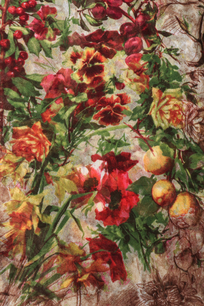 Recess Los Angeles Vintage Jean Paul Gaultier Maille Classique Floral Sketch Art Mesh T-Shirt