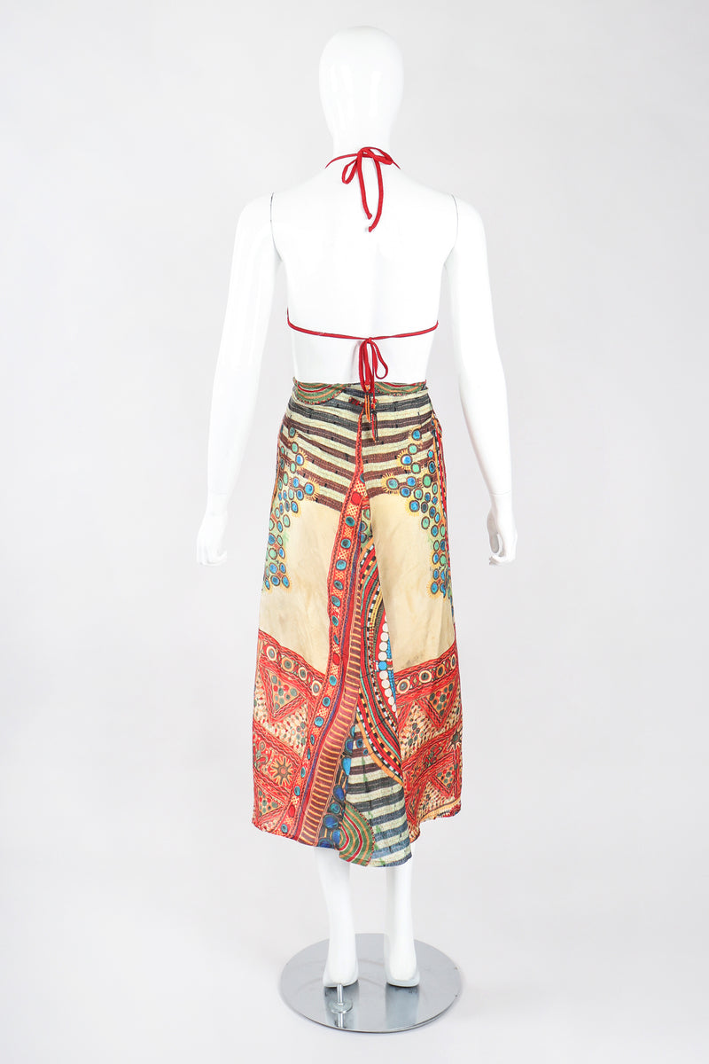 Recess Los Angeles Designer Consignment Vintage Jean Paul Gaultier Soleil Monokini Sarong Halter Dress