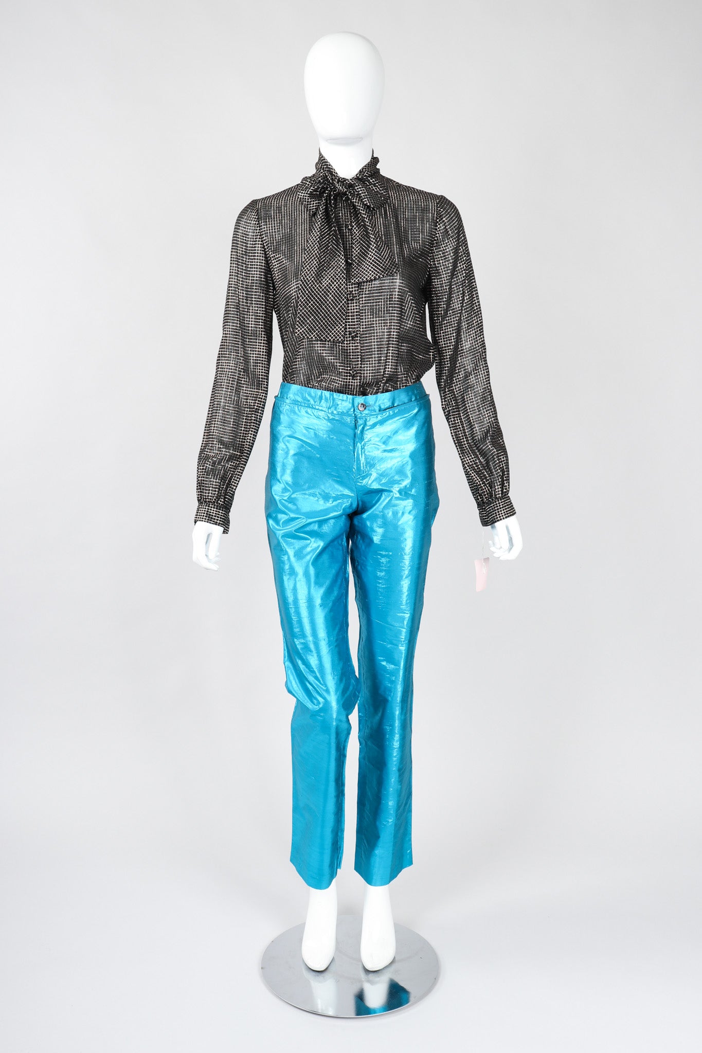 Recess Los Angeles Vintage Jean Paul Gaultier Silk Shantung Zip & Buckle Barbie Pant