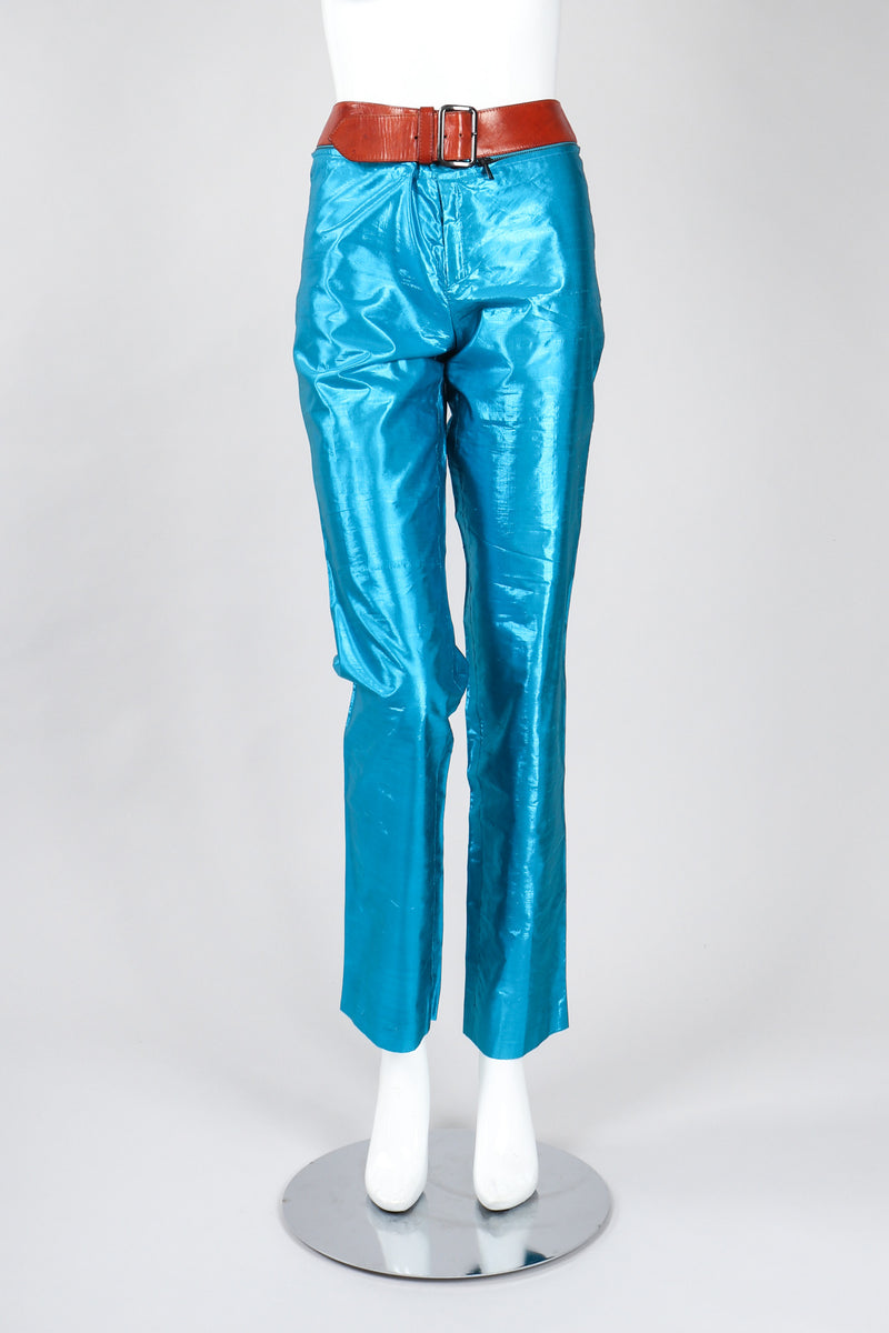 Recess Los Angeles Vintage Jean Paul Gaultier Silk Shantung Zip & Buckle Barbie Pant