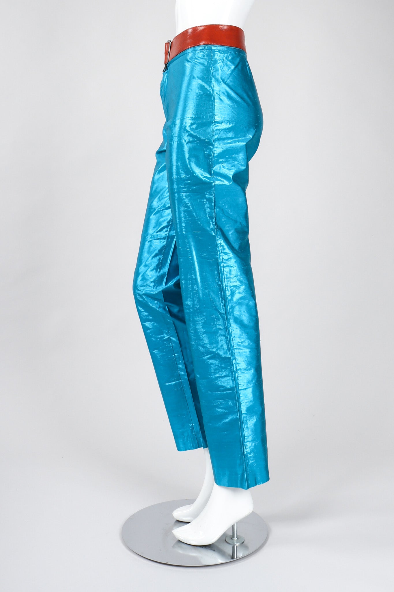 Recess Los Angeles Vintage Jean Paul Gaultier Silk Shantung Zip & Buckle Barbie Pant