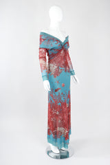 Recess Los Angeles Designer Consignment Vintage Jean Paul Gaultier 90s Soleil Mesh Coral Reef Aquarium Dress