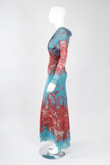Recess Los Angeles Designer Consignment Vintage Jean Paul Gaultier 90s Soleil Mesh Coral Reef Aquarium Dress