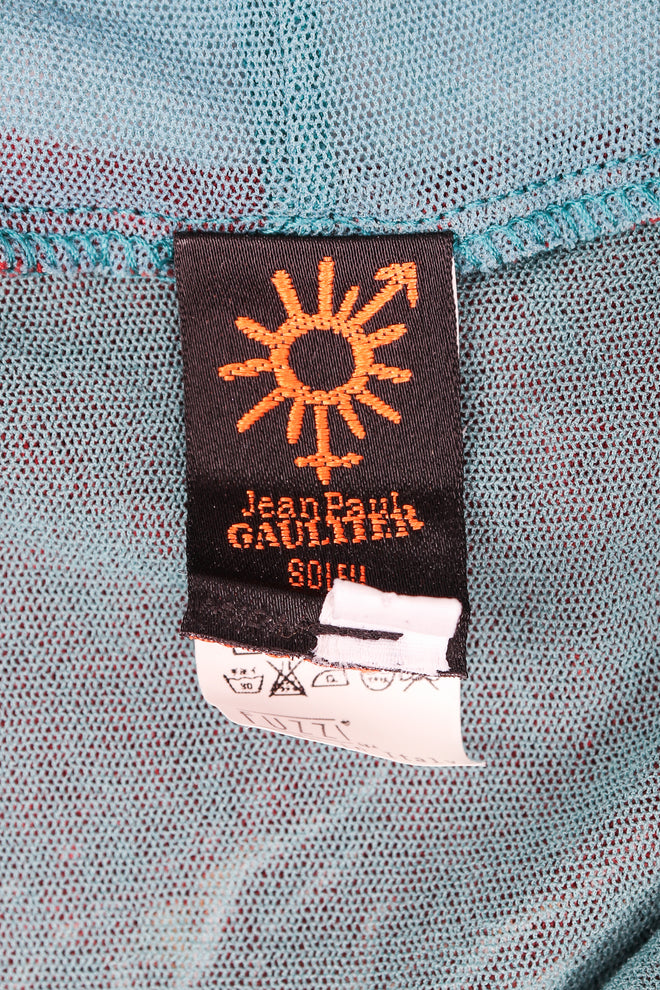 Recess Los Angeles Designer Consignment Vintage Jean Paul Gaultier 90s Soleil Mesh Coral Reef Aquarium Dress