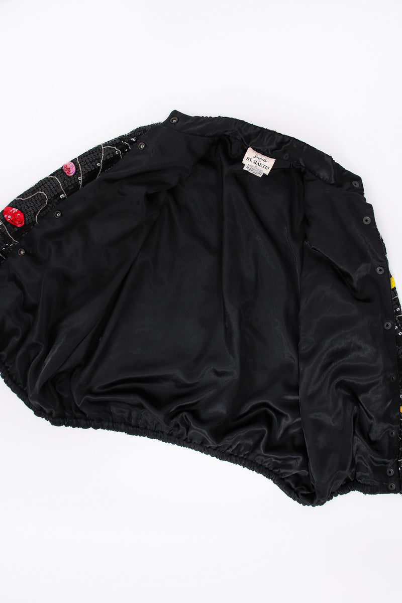 Vintage Jeanette for St Martin Sequined Stallion Bomber Jacket lining @ Recess LA