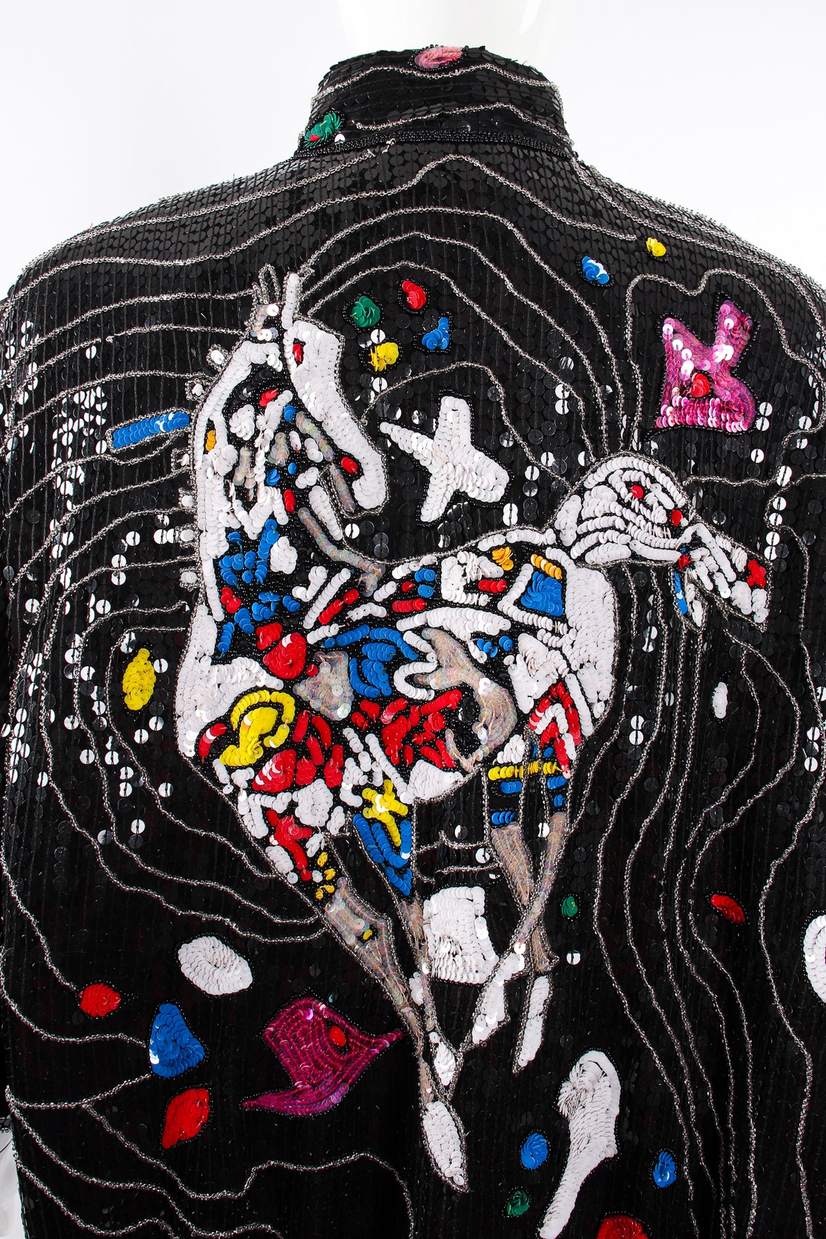 Vintage Jeanette for St Martin Sequined Stallion Bomber Jacket