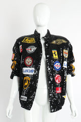 Vintage Jeanette Kastenberg St Martin Sequined Formula 1 Bomber on Mannequin open at Recess LA