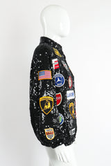 Vintage Jeanette Kastenberg St Martin Sequined Formula 1 Bomber on Mannequin Side 2 at Recess LA