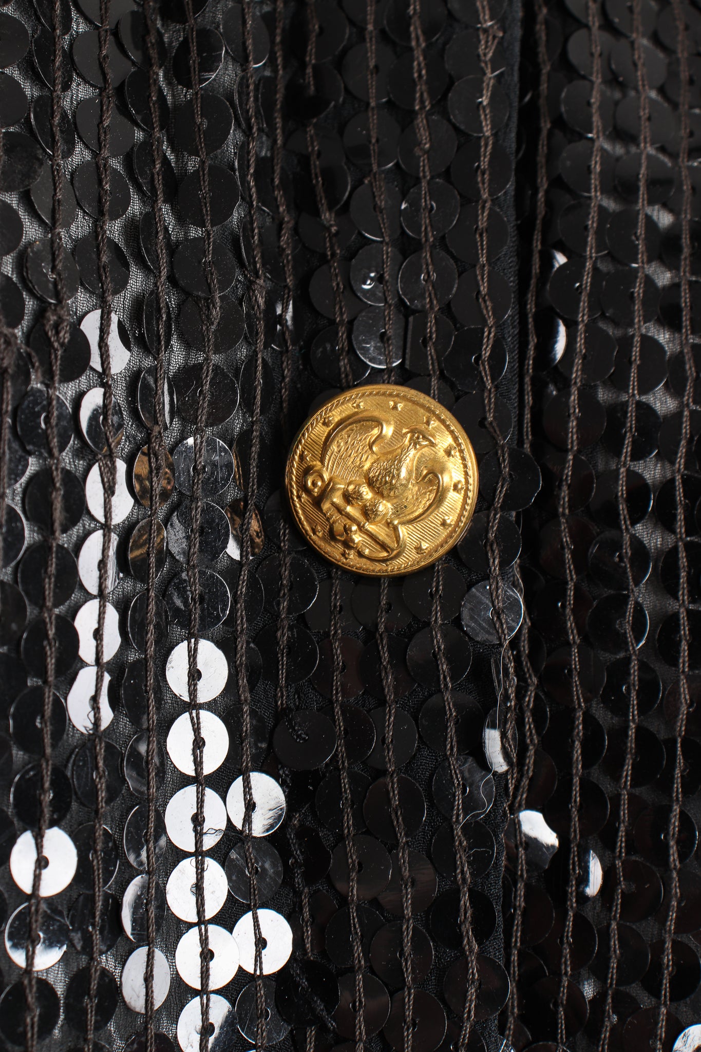 Vintage Jeanette Kastenberg St Martins Sequin Cocoon ShirtDress Duster button @ Recess LA