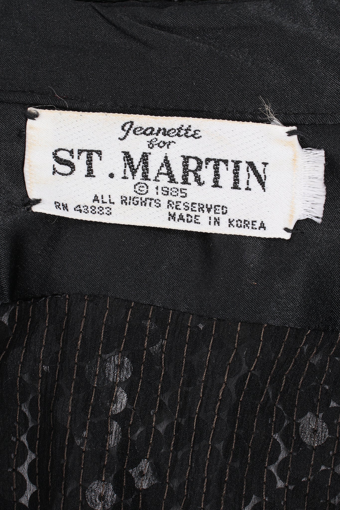 Vintage Jeanette Kastenberg St Martins Sequin Cocoon ShirtDress Duster label @ Recess LA