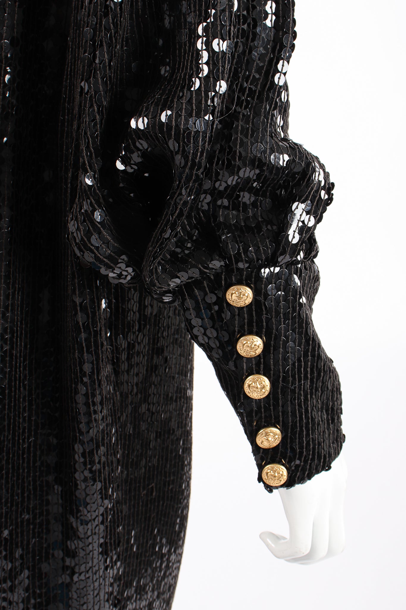 Vintage Jeanette Kastenberg St Martins Sequin Cocoon ShirtDress Duster sleeve cuff @ Recess LA